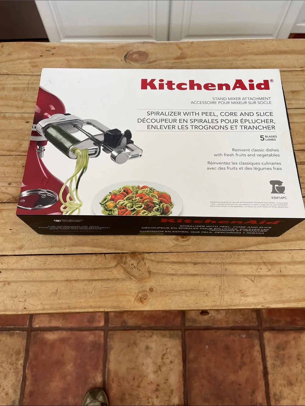 KitchenAid Spiralizer Attachment in Silver and Black with Five Blades